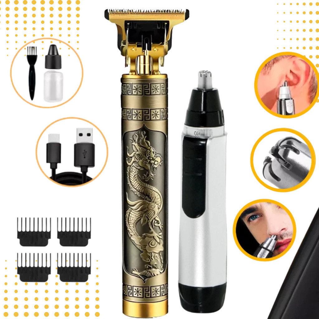 Kit --Barbeador-cuidados masculinos  e aparador de pelos Maquina cortar cabelo