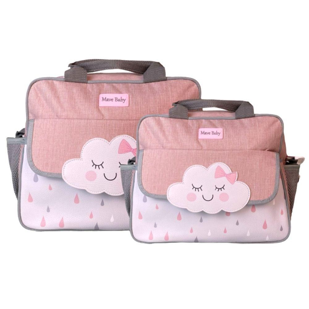 Kit Bolsas Maternidade Nuvem Baby Classic Charm Rosa em Oferta na Shopee