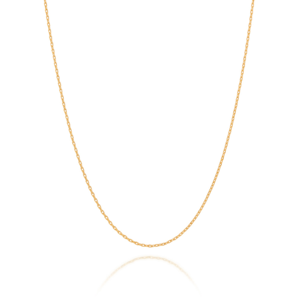 Gargantilha colar rommanel Formada Por Fio 0,20 Cadeado. Med. 42Cm. em Oferta na Shopee