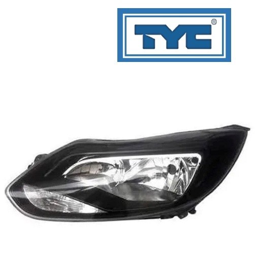 Farol Principal Ford Focus  Lado Esquerdo: Motorista  Mascara Negra Elétrico  Ano:2014/2016 Cod:20-C570-A5-2B