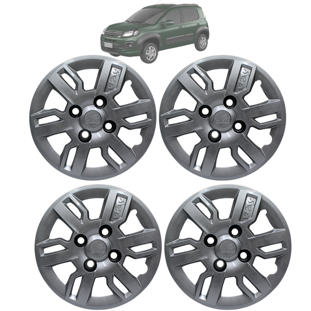 Jogo de Calota FIAT UNO WAY 13 Aro 13P