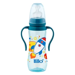Mamadeira com Alça Acinturada Sonho 240ml Azul - Lillo