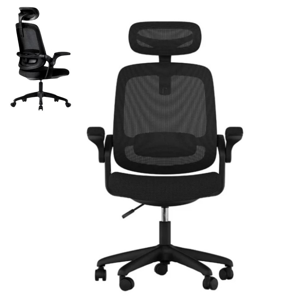 Cadeira Escritório Mesh Ergonômica Elements Astra Pro Preta em Oferta na Shopee