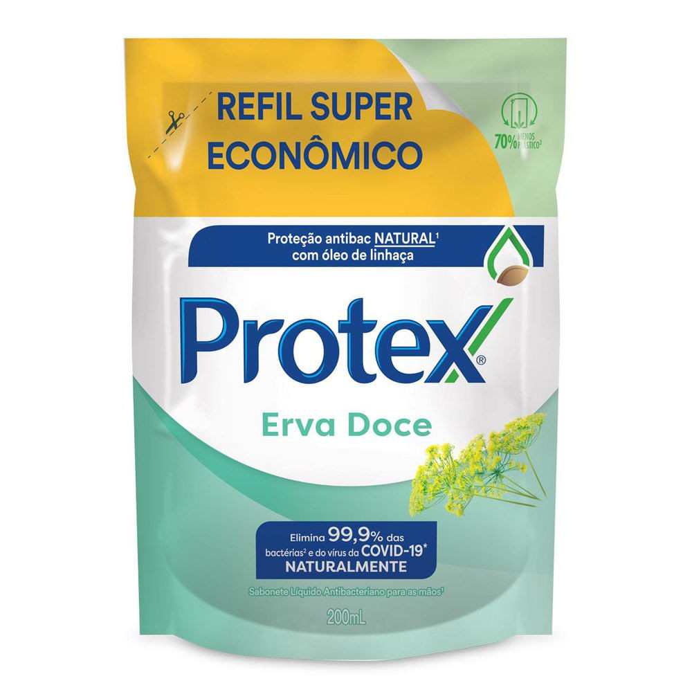Sabonete Líquido Protex Erva-Doce Refil com 200ml - Beauty