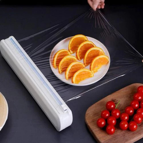 Cortador Filme Plástico Suporte Dispense Selador Papel Alumínio Cozinha Parede Proteção Tampa Cobrir