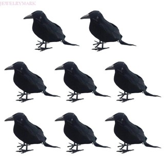 Judeu 8 Peças Halloween Corvo Artificial Pretas Adereços Pássaros Realistas Para Assombrar