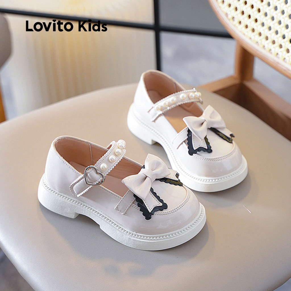 Lovito Kids Sapatilhas com Laço Fofo para menina LFA92215 em Oferta na Shopee