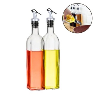 Kit 2 Galheteiros Garrafa de Vidro 500ml com Bico Dosador Azeite Vinagre Oleo Shoyu Aço Inox em Oferta na Shopee