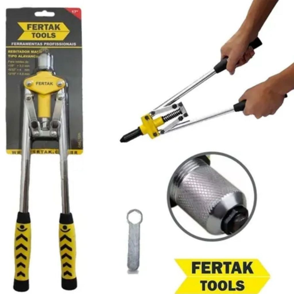 Alicate Rebitador Manual Tipo Alavanca 17 Polegadas Para Rebites.*ZemMart* em Oferta na Shopee