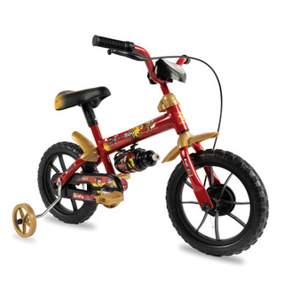 Bicicleta Infantil Com Rodinha Masculina Aro 12 Hero Boy Vermelho e Dourado Verden Bikes