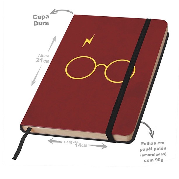 Caderno  Tipo Moleskine capas Harry Potter. Sketchbookou anotações OU FOLHA PONTILHADA