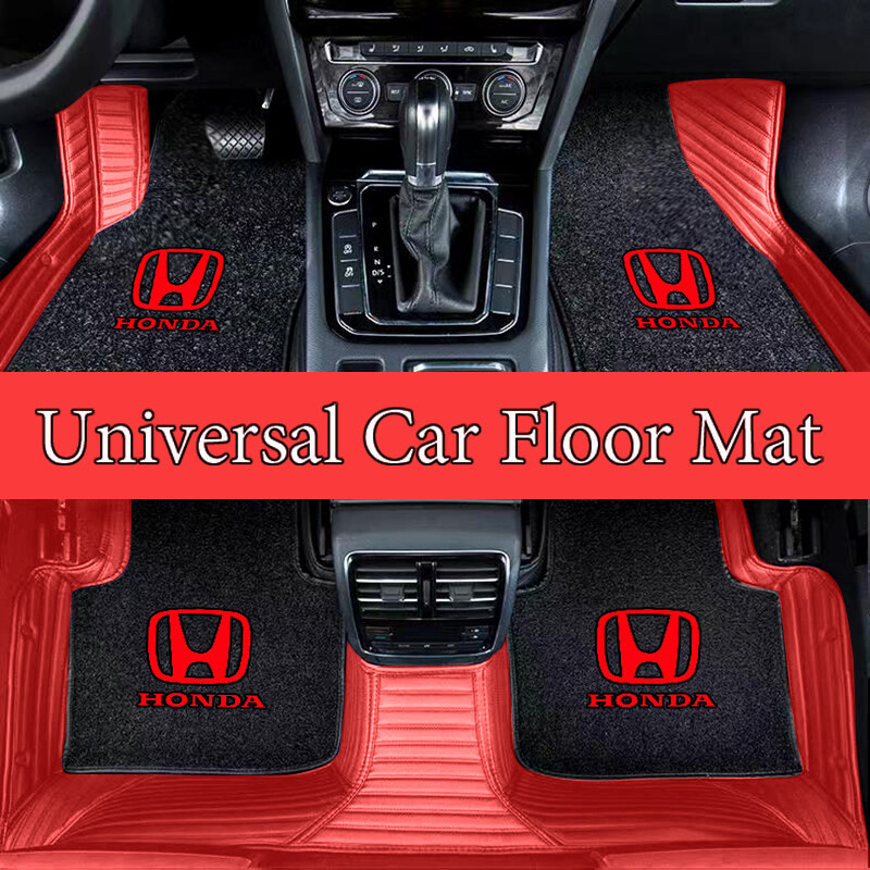 4PCS Tapetes de Flanela Sem Odor Antiderrapantes para Carro para Honda Civic CRV BRV HRV City Jazz Fit Odyssey Jade