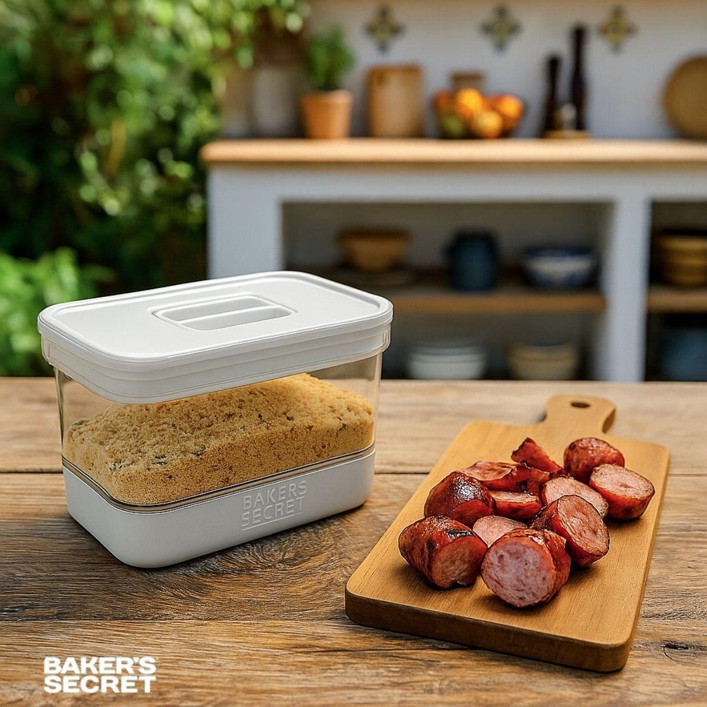 Porta Mantimentos Pote Hermético com Trava na Tampa Transparente Cozinha 700ml Branco