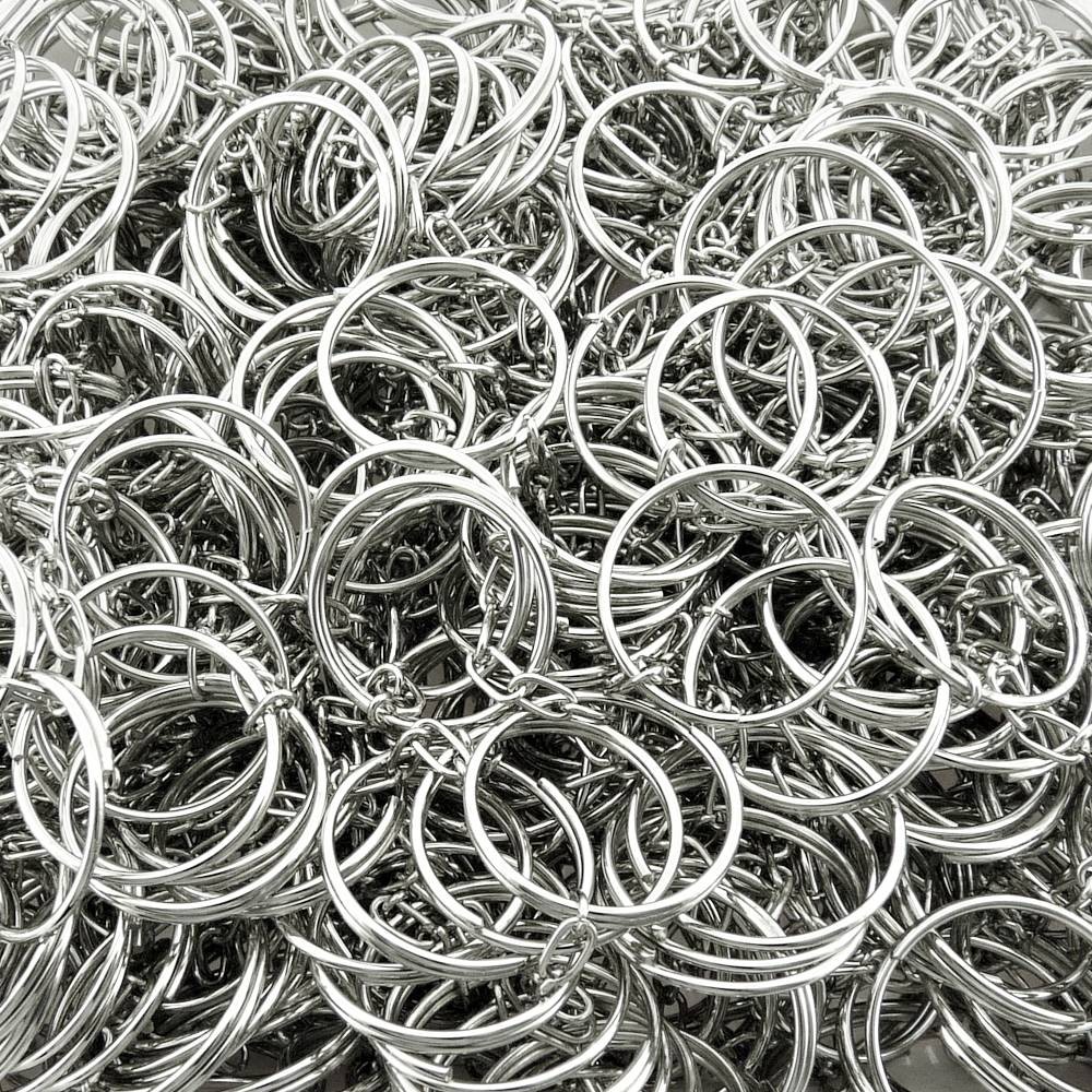 100 Argolas Para Chaveiro Com Corrente - 20mm - Menor Preço! em Oferta na Shopee