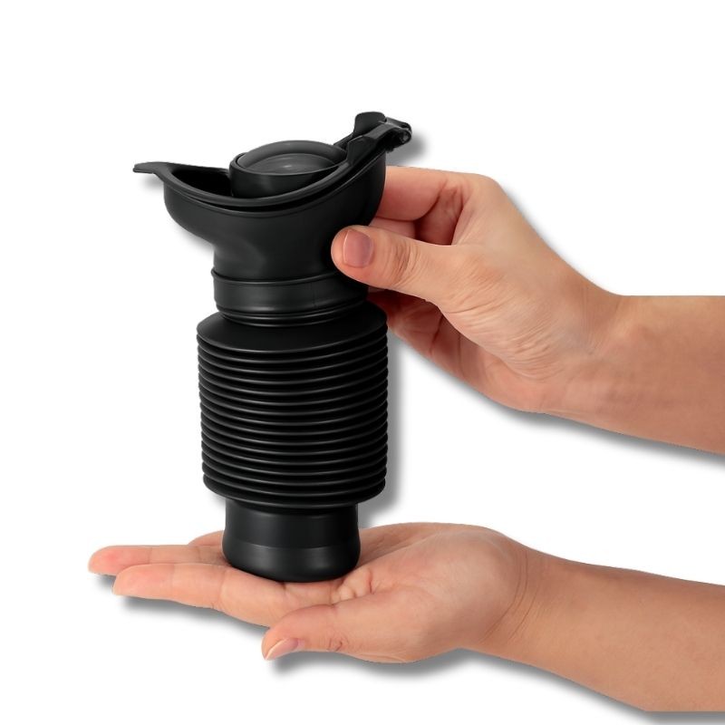 Urinol Portátil Dobrável 750ml | Compacto, Reutilizável e Unissex | Ideal para Viagens, Trilhas e Uso em Carros em Oferta na Shopee