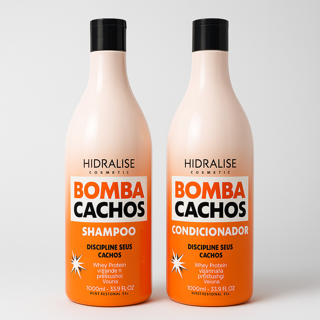 Shampoo Condicionador 1 Litro Kit Bomba Cachos Para Cabelos Cacheados Definição e Força Hidralise em Oferta na Shopee