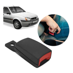 Fecho Cinto Segurança Dianteiro Fiesta Hatch E Sedan Preto.