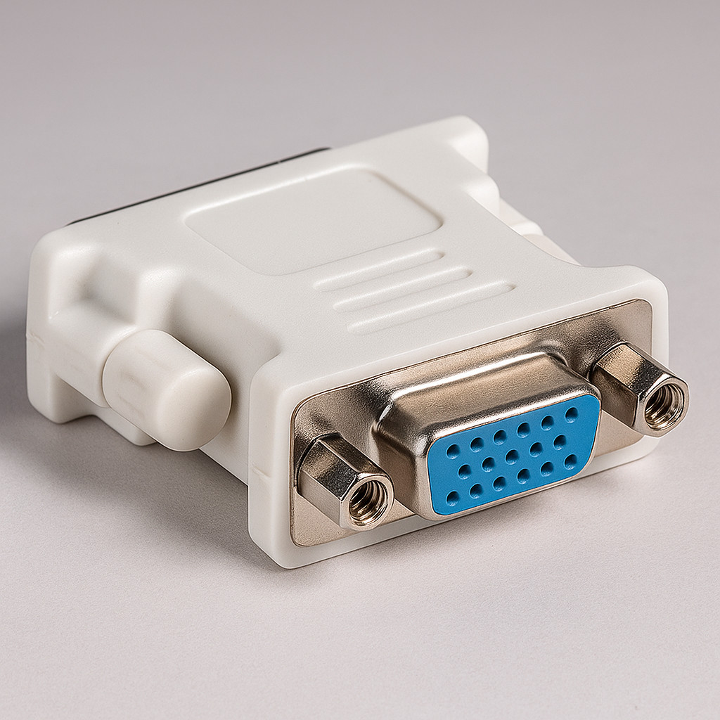 Adaptador Dvi Para Vga Branco Conexão de PCs e notebooks em monitores VGA projetores para reuniões e apresentações em Oferta na Shopee