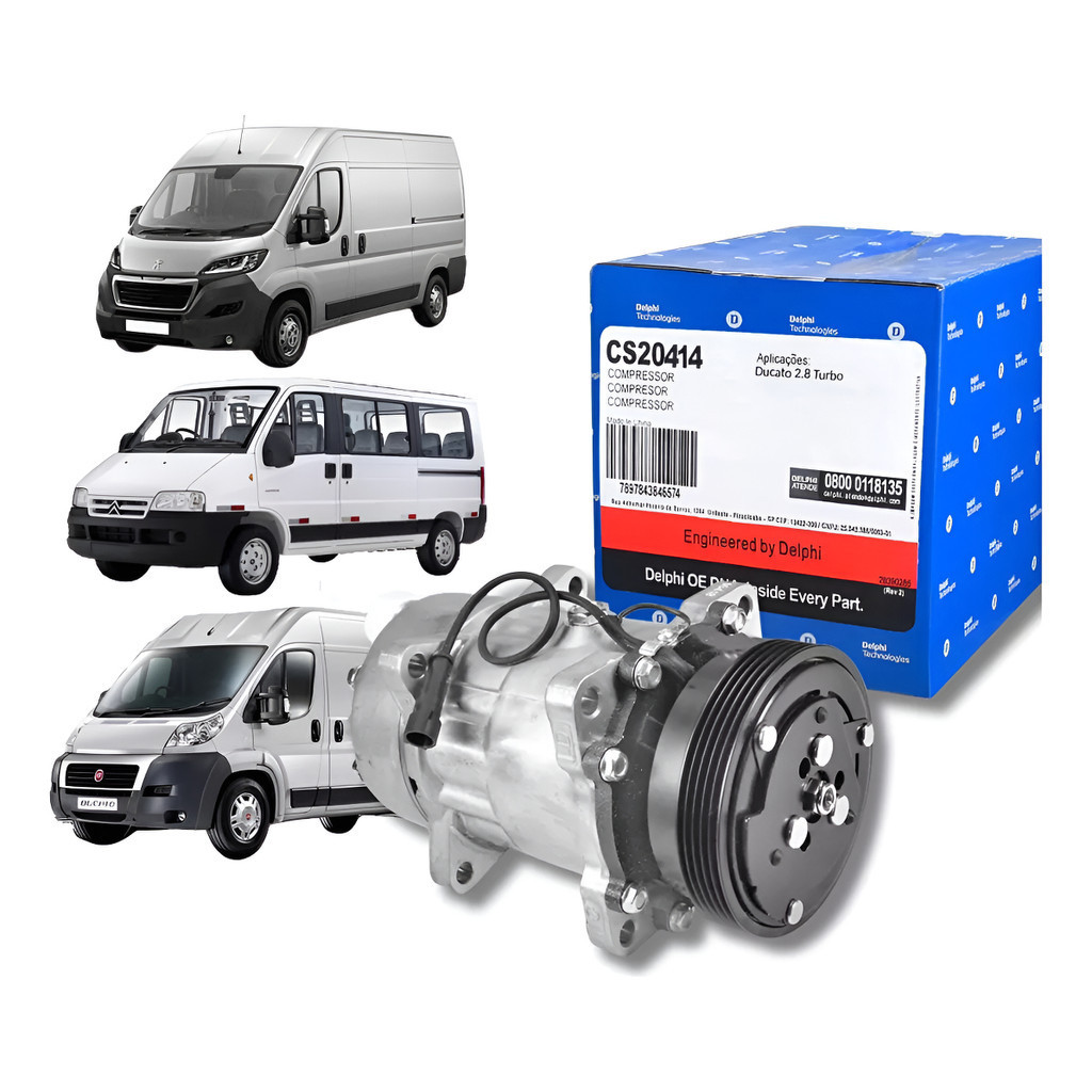 Compressor Ar Ducato 2.8 2006 A 2017 Original Delphi novo