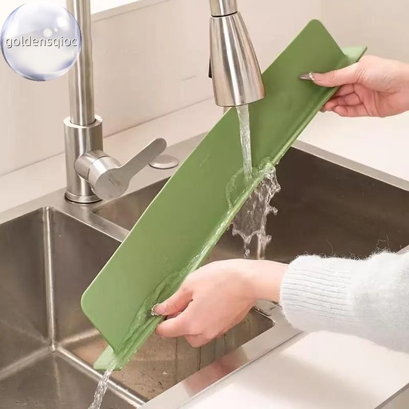 Ouro 1Pc Silicone Pia Respingo Guarda Com Ventosa Anti-Barreira Para Bacia De Cozinha À Prova Dwaterproof Água Splatter