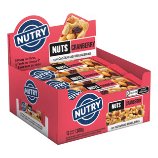 Barra Nuts Cranberry Nutry Com 12 Unidades De 25g em Oferta na Shopee