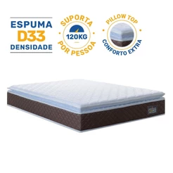 Colchão de Espuma D33 Pillow Top Comfort Luxo King 193cm