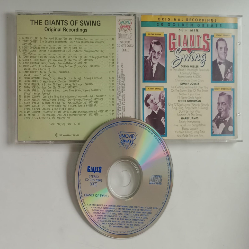 CD GLENN MILLER, TOMMY DORSEY, BENNY GOODMAN, HARRY JAMES THE GIANTS OF SWING