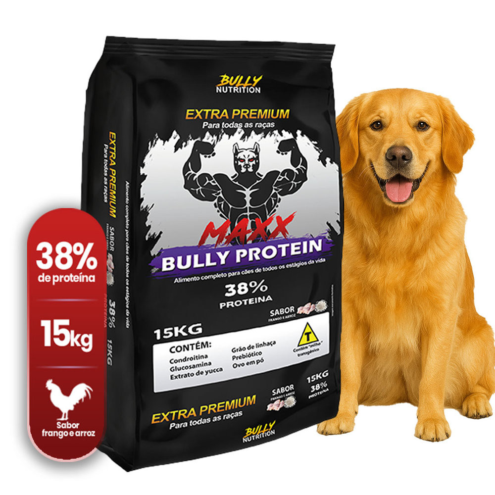 Ração Para Cachorros Golden Retriever Maxx Protein Extra Premium 15Kg | Cachorro Forte