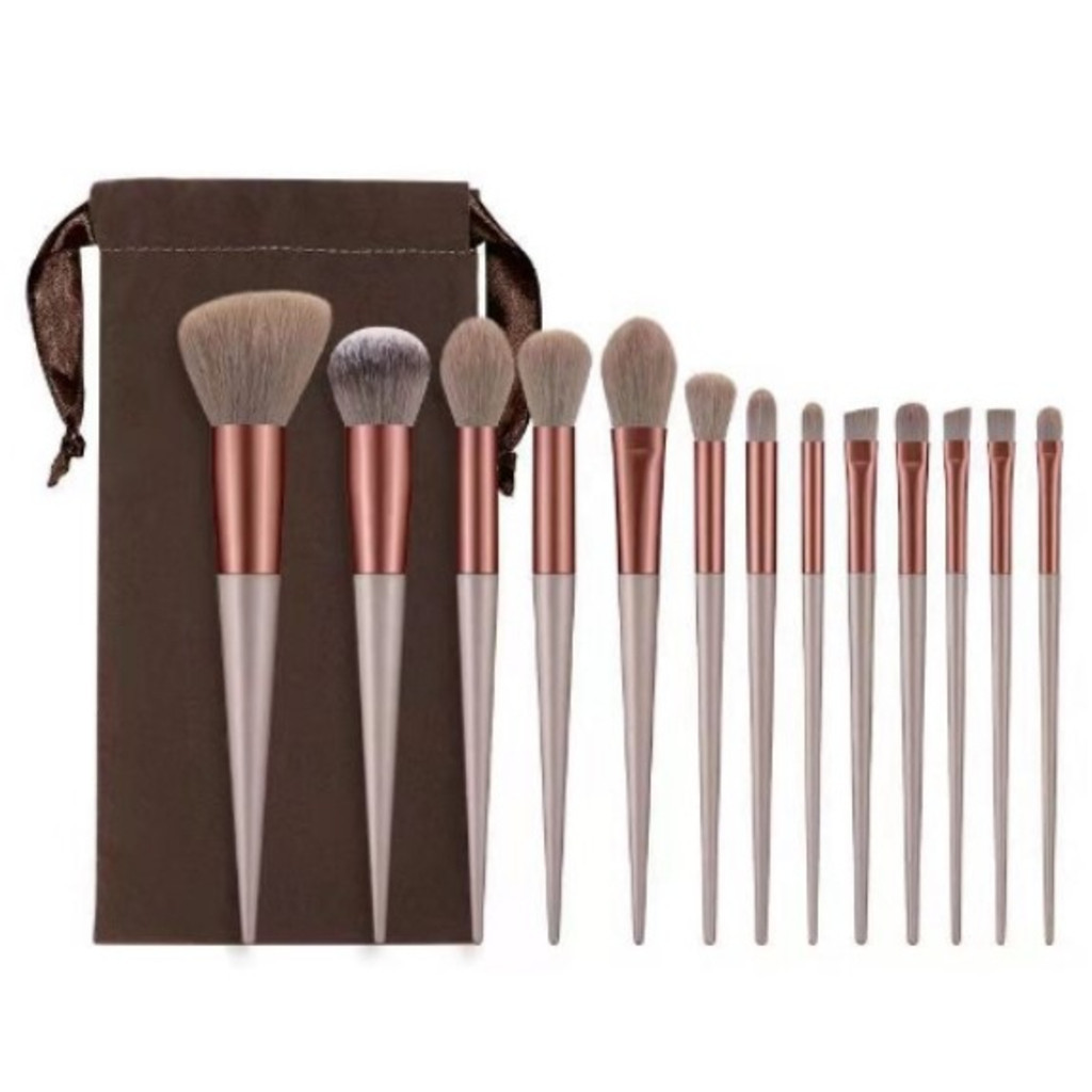 Kit 13 Pçs Pincéis De Maquiagem Contorno Kabuki Profissional-GUI ANA