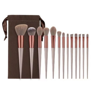 Kit 13 Pçs Pincéis De Maquiagem Contorno Kabuki Profissional-GUI ANA
