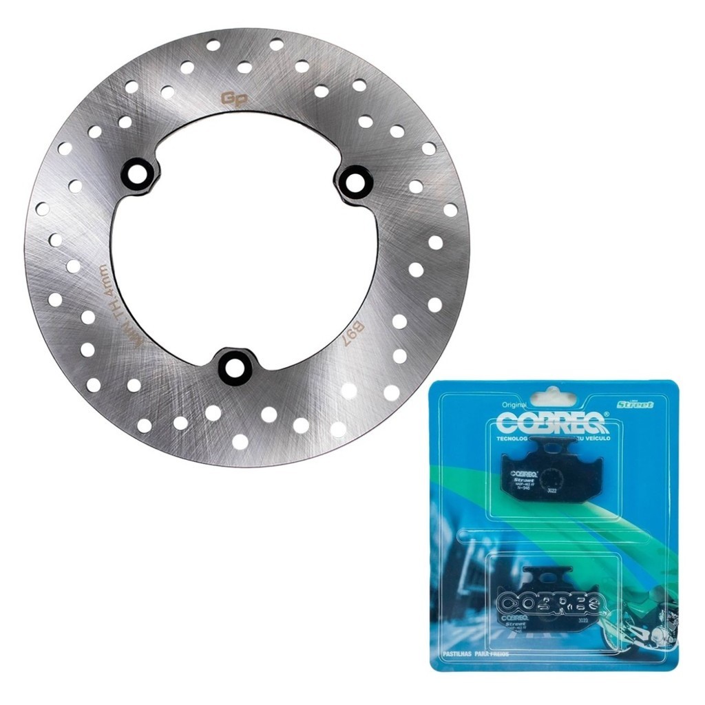 Disco Traseiro Fz25 250 Abs / Fz15 150 Abs / Yzf R15 Pastilhas Cobreq em Oferta na Shopee