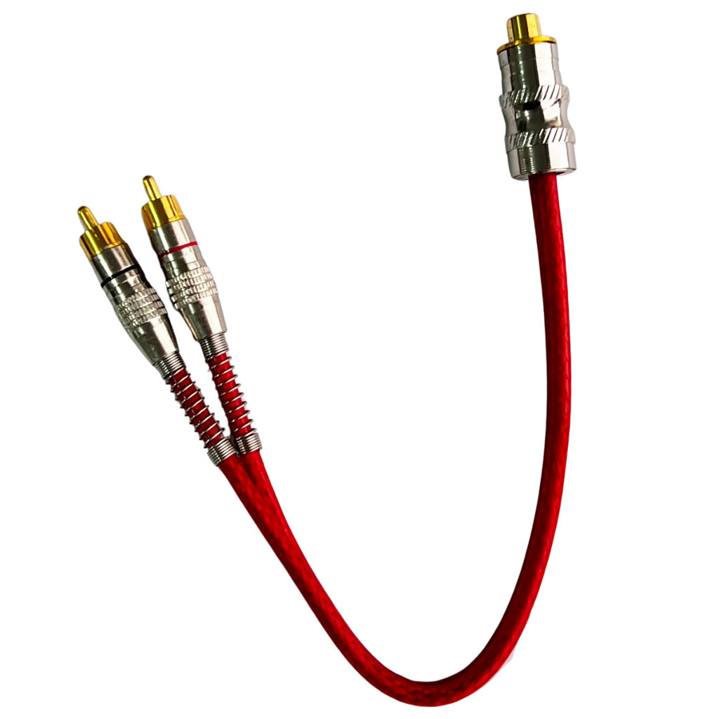 4 Cabos RCA 5 Metros + 4 Cabos Y 30 Cm Blindado automotivo