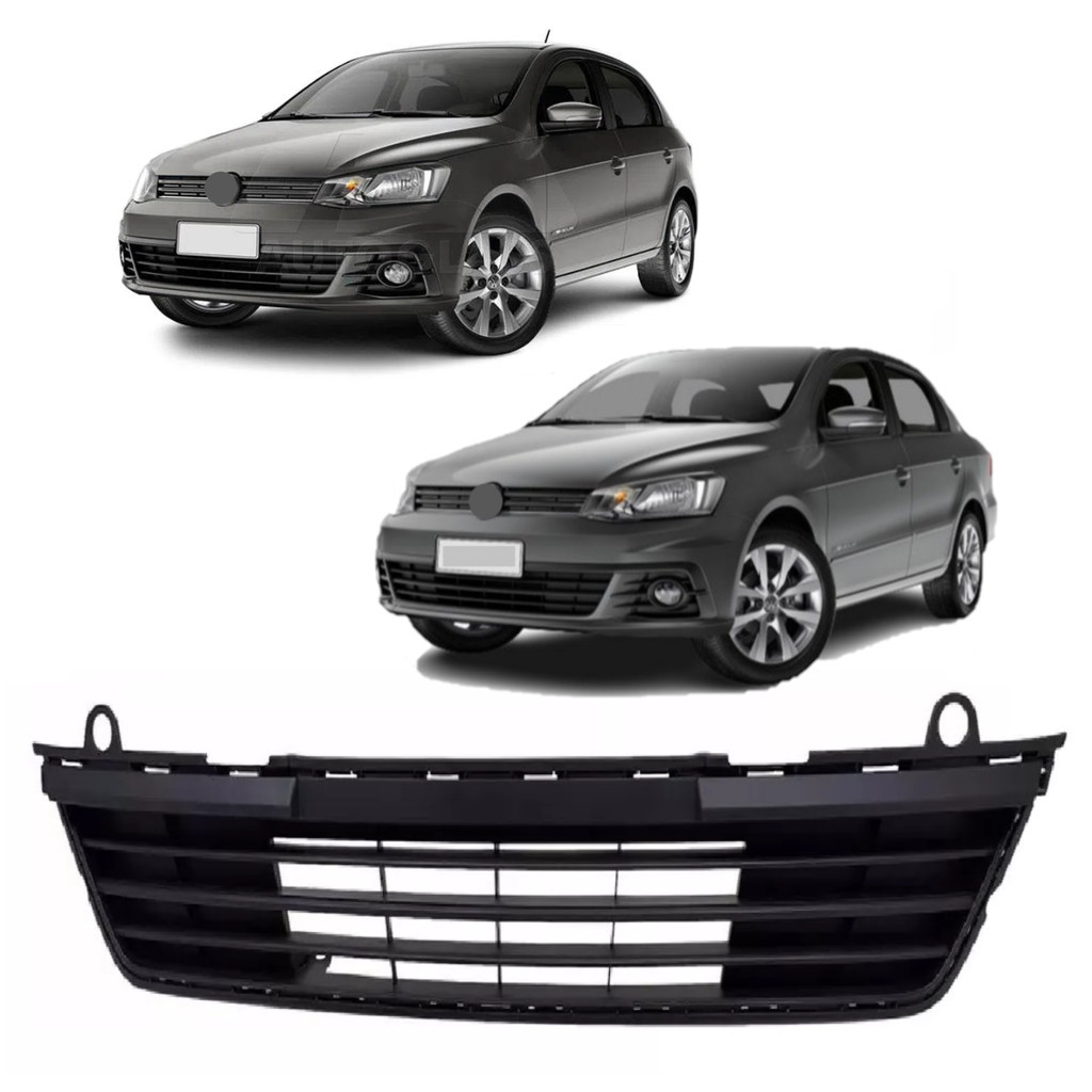 Grade Parachoque Gol Voyage G7 2016 2017 2018 2019 Preta Friso Preto