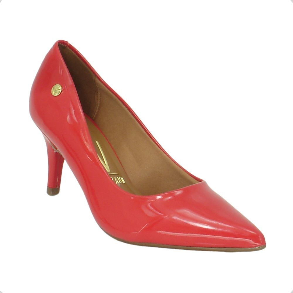 Scarpin Vizzano Em Verniz Sapato Vizzano Salto Alto Sapato Feminino Bico Fino Sapato de Salto Verniz 1185702