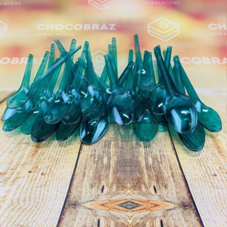 50~250 COLHER SOBREMESA PS NEON VERDE BELLO FESTAS em Oferta na Shopee