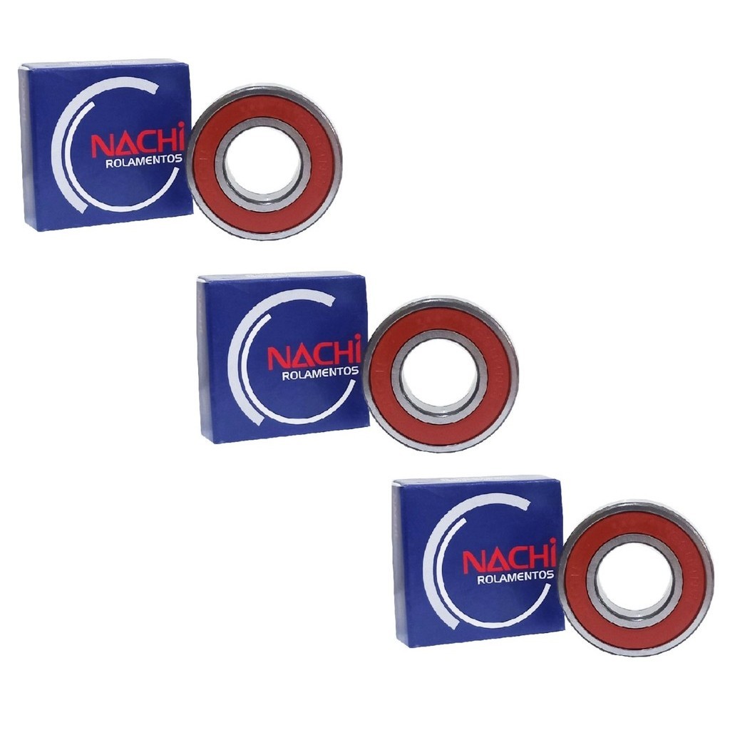 Kit Rolamentos Roda Traseira Cb 500 2014-2020 3 Peças Nachi