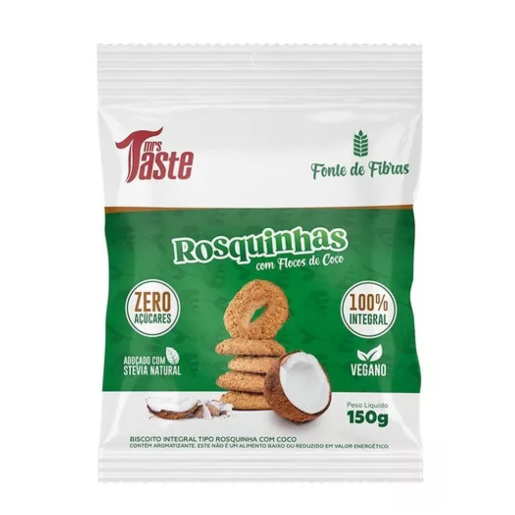 Rosquinha Integral de Coco 150g - Mrs Taste