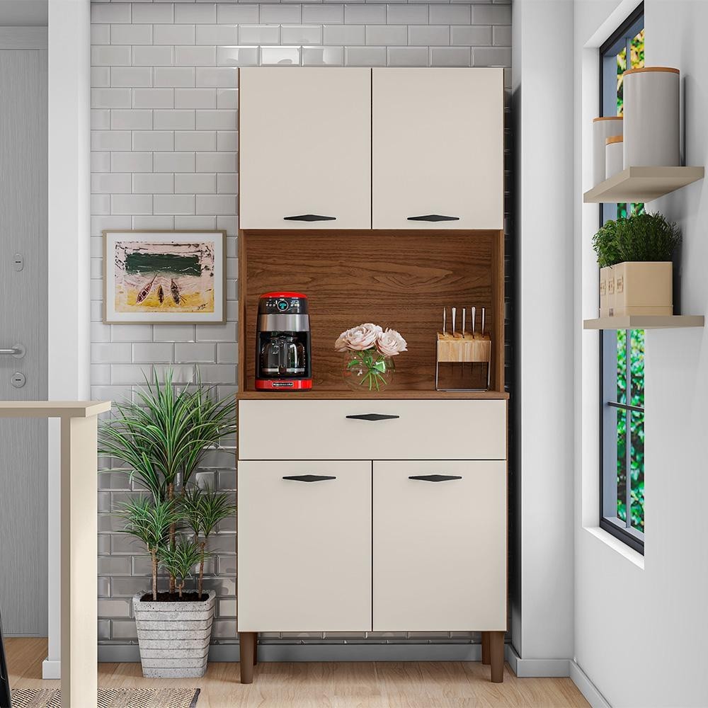 Armario para Cozinha 4 Portas Cris Kit's Paraná em Oferta na Shopee