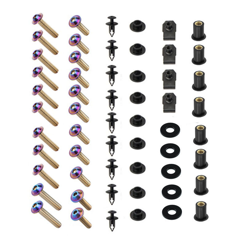 Kit De Parafusos De Carenagem De Carroceria Completa Inoxidável Para Motocicleta , Clipe Honda CBR600F4 1999-2000/CBR600