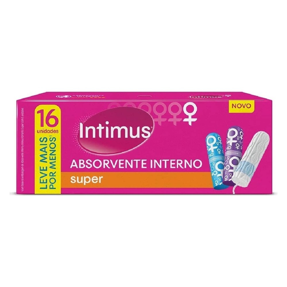 Absorvente Interno Intimus Super Leve 16 Pague 15 em Oferta na Shopee