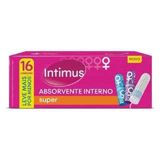 Absorvente Interno Intimus Super Leve 16 Pague 15 em Oferta na Shopee