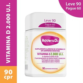 Addera D3 2.000UI Leve 90 Pague 60 Comprimidos Revestidos em Oferta na Shopee