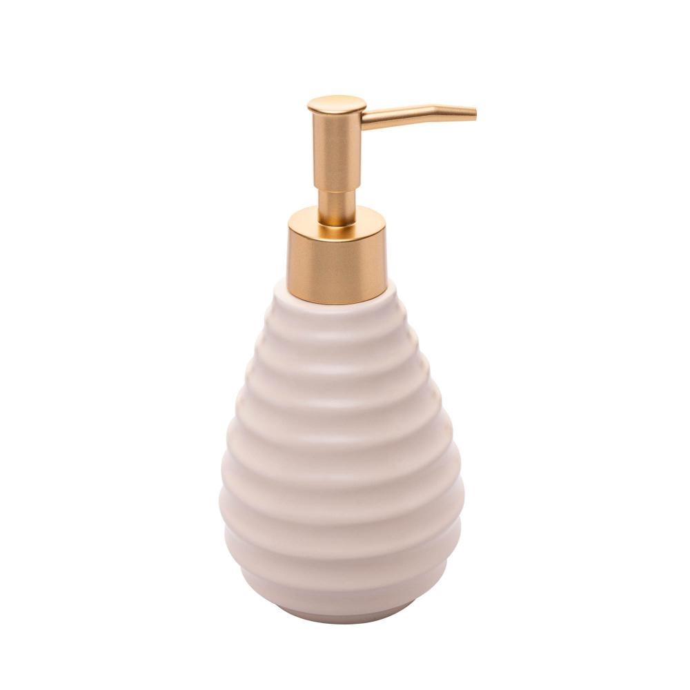 Porta Sabonete Líquido Wolff Colméia de Cerâmica Creme 330ml em Oferta na Shopee