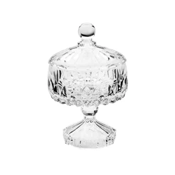 Potiche Decorativo Wolff Louise de Cristal com Pé 14cm