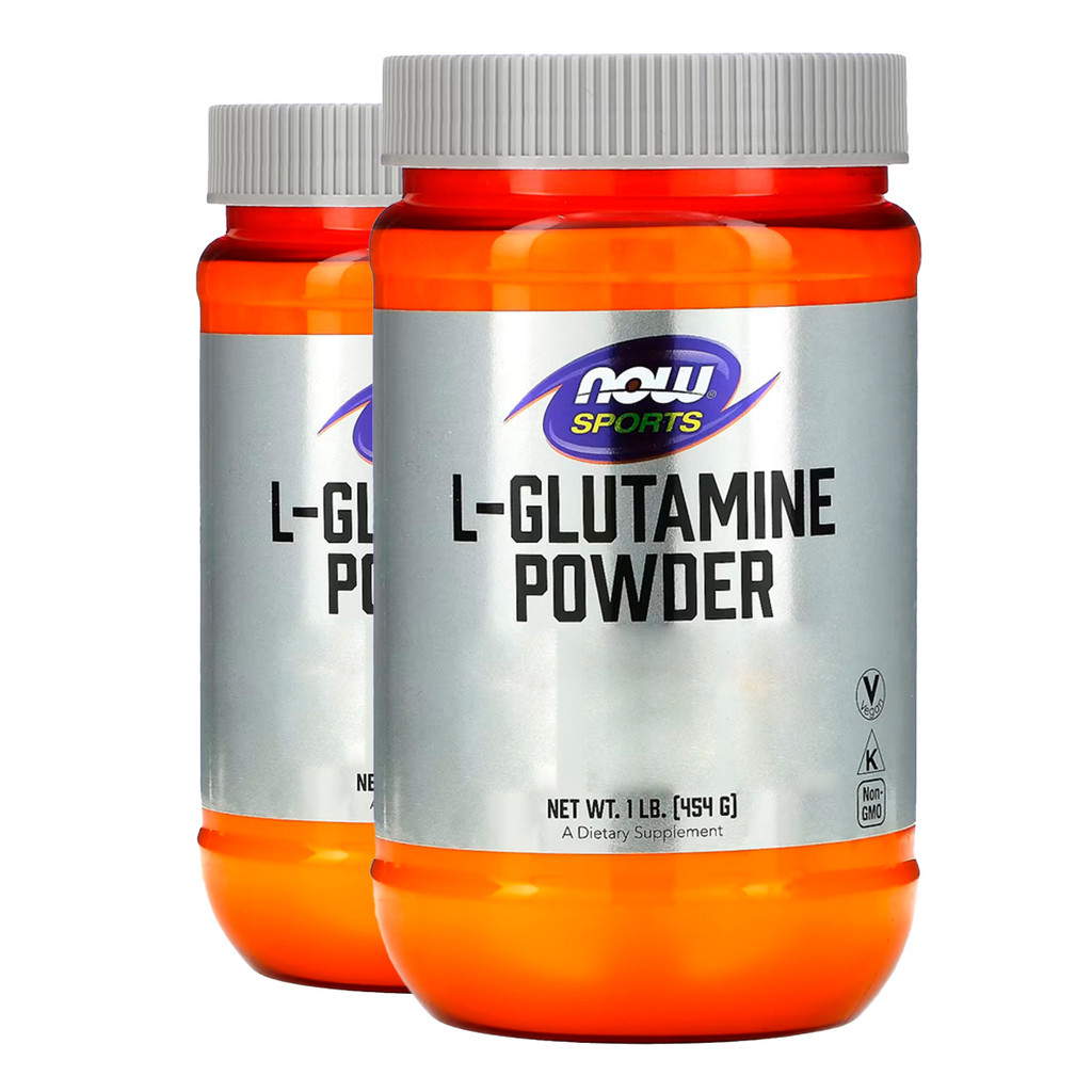 Kit 2x L-Glutamina em Pó Now Foods Sport 454g Forma Livre Importado/Made in Usa