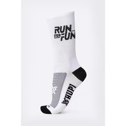 Meia HUPI Run For Fun Branco - LT para pés menores 34-38