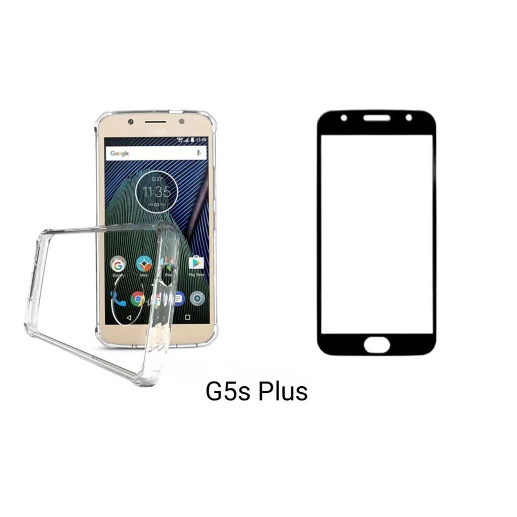 Capa Case Capinha Anti Shock Motorola Moto G5s Plus Xt1802  + Pelicula Vidro 3D