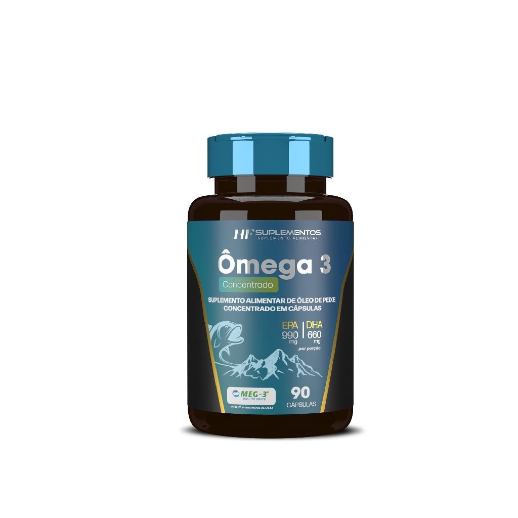 Ômega 3 Concentrado 90 cápsulas HF Suplementos – Saúde Cardiovascular e Bem-Estar Diário!