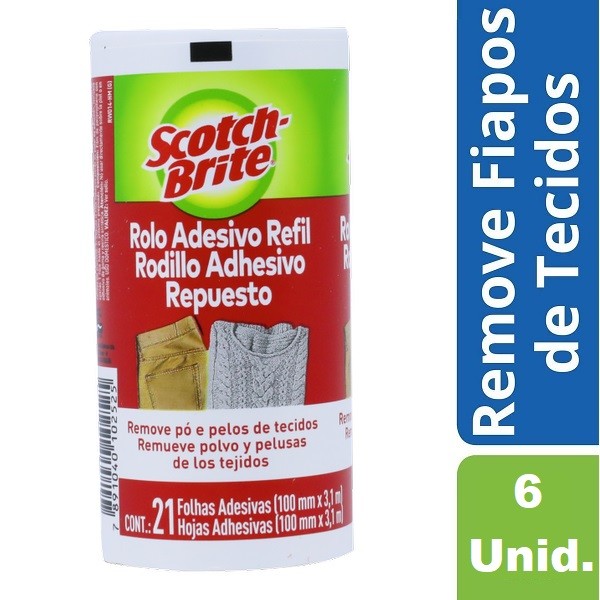 Kit 6 Refil Rolo Adesivo SCOTCH-BRITE 3M em Oferta na Shopee