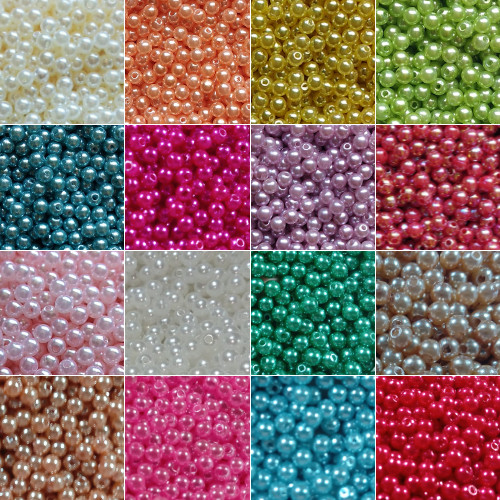 Pérolas 4mm até 600 pçs c/ passante p/ bijuteria  colar  pulseira brinco  e artesanato em Oferta na Shopee